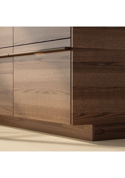 Ikea Stensta Süpürgelik, Koyu Kahve-dişbudak Görünümlü, 220x8 Cm