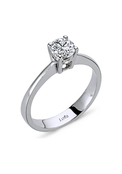 Lova E Renk 0,48 Karat Pırlanta Tektaş Yüzük - Hrd - 1060036