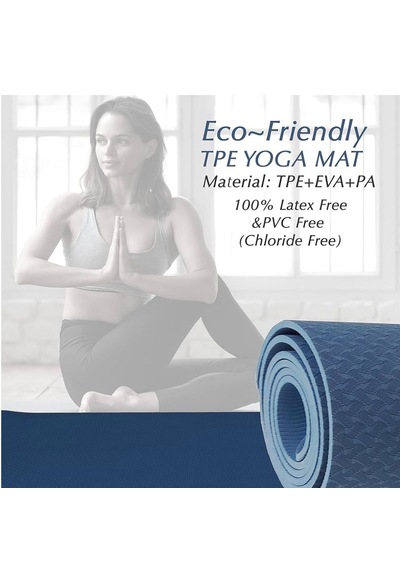 6mm Kalınlık Pilates Minderi /yoga Matı 183x61 Cm - Taşıma Askılı
