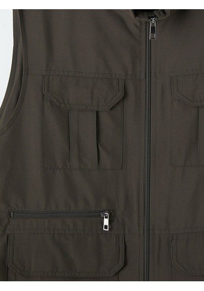 Lcwaıkıkı Classic Haki Regular Fit Dik Yaka Erkek Yelek