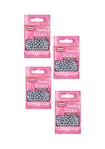 Dr. Oetker Dekor Serisi Pasta Süsü Gümüş İnci 4 x 10 G