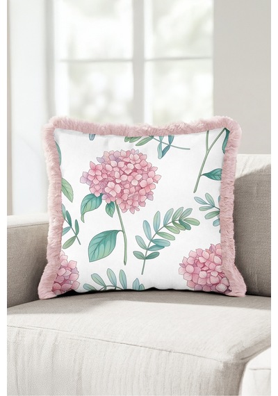 Ortanca Çiçekli Botanik Desenli Saçaklı Yastık Kılıfı-romantik Floral Pembe Püsküllü Kırlent Kılıfı Kadim Düş Halo Ortanca Çiçekli Botanik Desenli Saçaklı Yastık Kılıfı-romantik Floral Pembe Püsküllü Kırlent Kılıfı Kadim Düş Halo