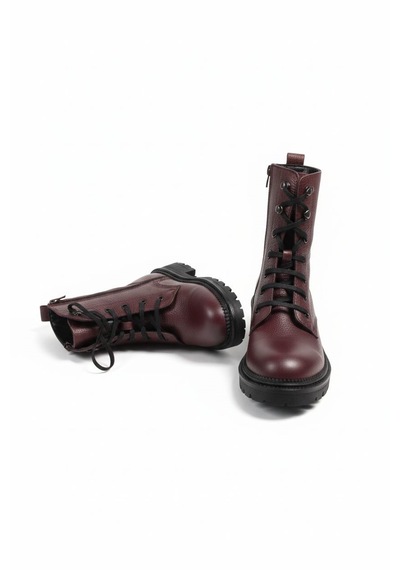 Laura Shoes Laura Kadın Hakiki Deri Postal Elya Bordo Bordo