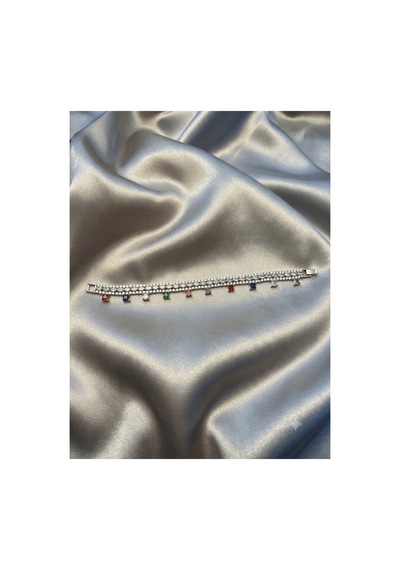 Çelik Pinterest Renkli Zirkon Taşlı Bileklik Pembe - 891545621 Pembe