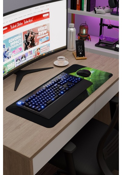 Yılan Kaymaz Dikişli Kauçuk Oyuncu Mousepad V2 - 70x30 Xl Gaming Mouse Pad Fare Altlığı