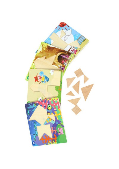 9 Module Tangrem Zeka Geliştirici Eğitici Tangrem Seti 9 Farklı Şekil Puzzle Eğlenceli Tangrem Set