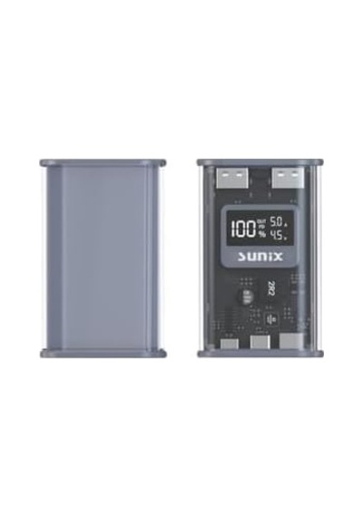 12000 Mah 22.5w Dual Usb Led Göstergeli Powerbank Gri Pb-44 Diğer