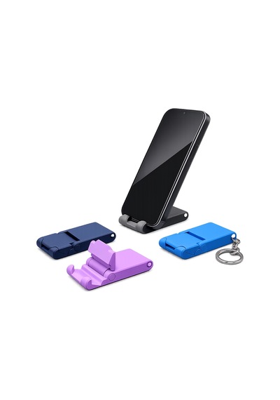 Anahtarlık Telefon Tutucu Katlanabilir Sert Plastik Taşınabilir Stand