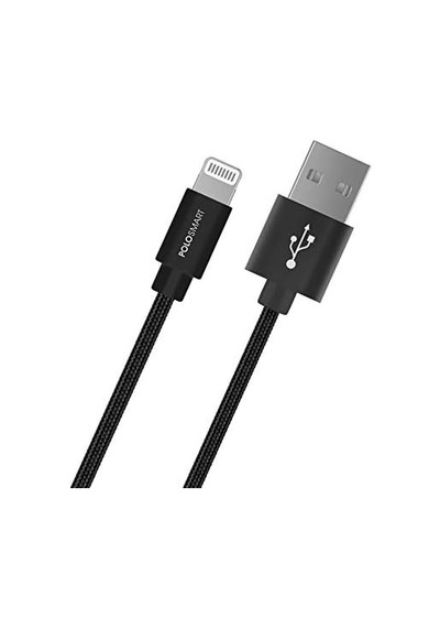 Polosmart Psm07 1 Metre Siyah Lightning Ios Hızlı Şarj Kablosu Siyah