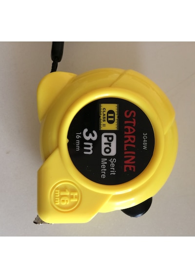 Starline 3 Metre 16 Mm Çelik Şerit Metre