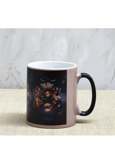Porselen Renk Değiştiren Demon Slayer Kupa Bardak Aalk380 Çok Renkli