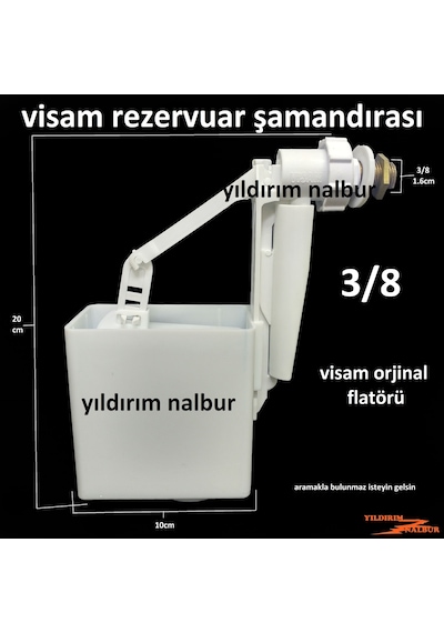 Visam Jet Flatör Visam Rezervuar Prinç Çıkış 3/8 İç Takım Şamandı