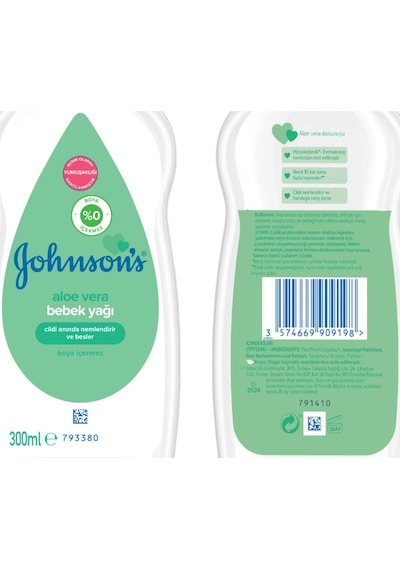 Johnson’S Baby Aloe Vera Yağ 300Ml