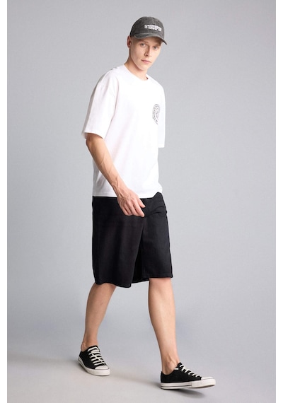 Defacto Baggy Fit Bermuda Şort G4193ax26smnm40 Siyah-nm40