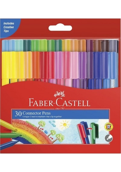 Faber-Castell Eğlenceli Keçeli Kalem 30'lu Çok Renkli
