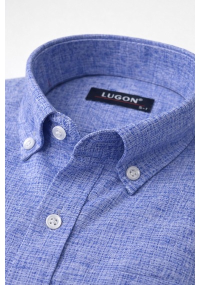 Lugon Klasik Regular Fit Uzun Kol Erkek Gömlek 7612 Mavi Lugon Klasik Regular Fit Uzun Kol Erkek Gömlek 7612 Mavi