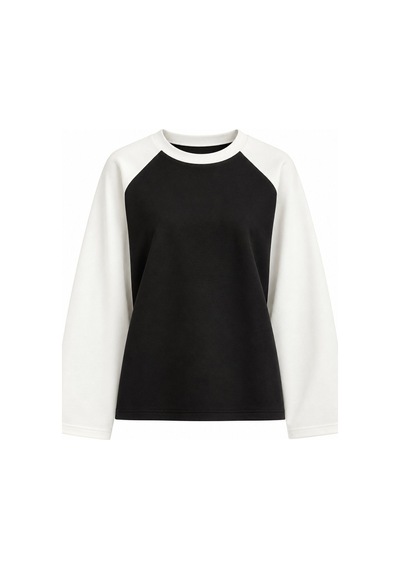 Laluvia Siyah Reglan Kol Oversize Model Tshirt - 4271