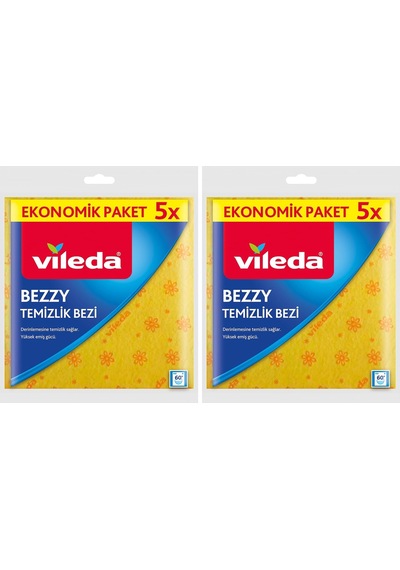 Tr 169680 Bezzy Temizlik Bezi, 10'li Paket, Sarı Genel