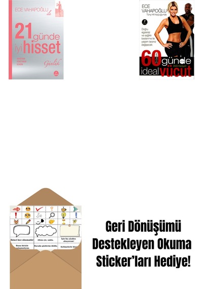 21 Günde İyi Hisset Günlük + 60 Günde İdeal Vücut + Okuma Sticker'ları