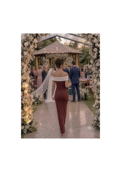 Zdnjeans Kadın Bordo Madonna Yaka Midi Boy Vücuda Oturan Davet & Düğün Elbisesi Yeşil
