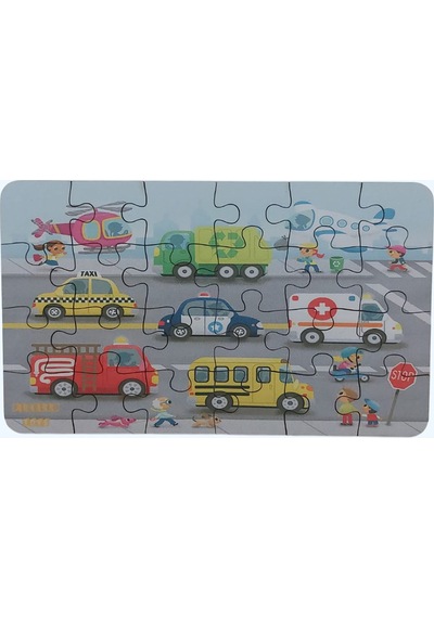 Vehicles -araçlar / Small Puzzle 3-7 Yaş 24 Parça