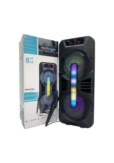 Parti Aleti Ses Ürünü Müzik Bluetooth Hoparlör Rgb Işıklı Mikrofonlu Gts-1702