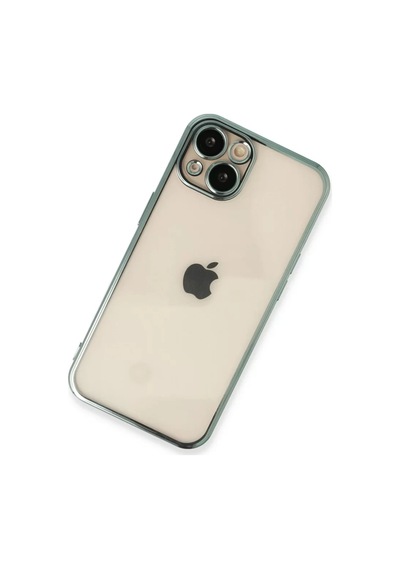 Newface Apple iPhone Uyumlu 14 Kılıf Razer Lensli Silikon - Yeşil