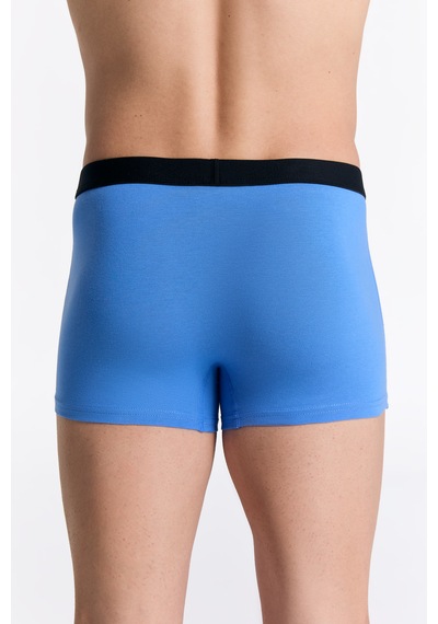 Albero Natur Gots Sertifikalı Organik Pamuk Erkek Trunk Boxer İç Çamaşırı Mavi