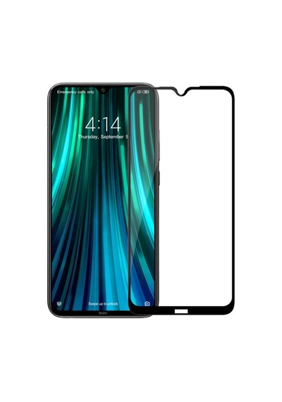 Xiaomi Redmi Note 8 Tam Kaplayan Temperli Cam Ekran Koruyucu Siyah R128229:şeffaf