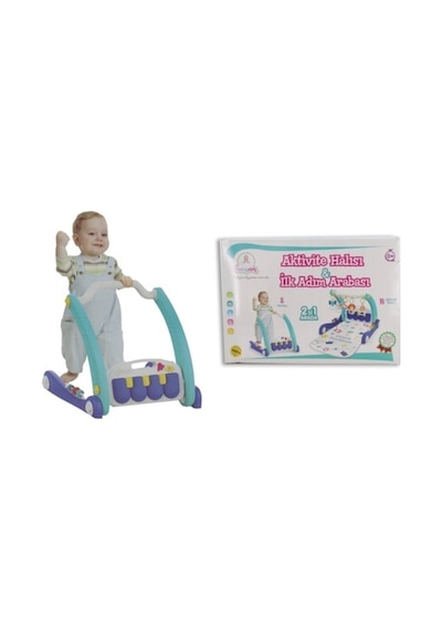 Birlik Oyuncak Babycim Aktivite Halısı & İlk Adım Arabası - Mavi HE0633