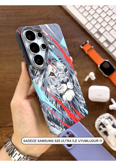 Samsung S25 Ultra Kılıf Magsafe Uyumlu Hayvan Figürlü Premium Kapak Kılıf Soo-740 Desen5