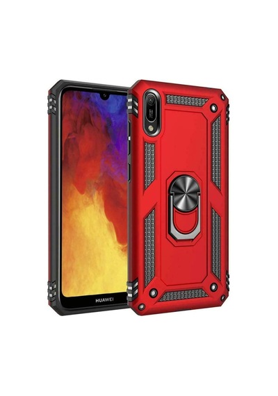 Huawei Y6 2019 Yüzüklü Standli Vega Kilif Ekran Koruyucu 510330808