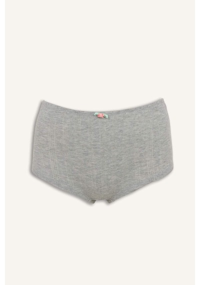 Defacto %100 Pamuk Fitlli Elastik Bel Fiyonk Detaylı Boxer H3650ax26spgr210 Gri-gr210