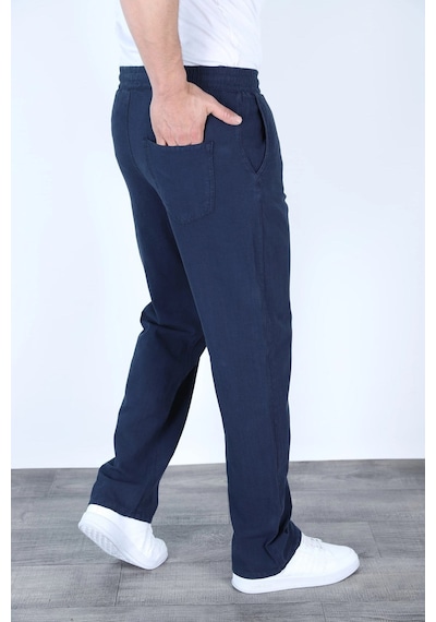 Myrab Denim Baggy Keten Pantolon Jogger Çağla Yeşili Lacivert