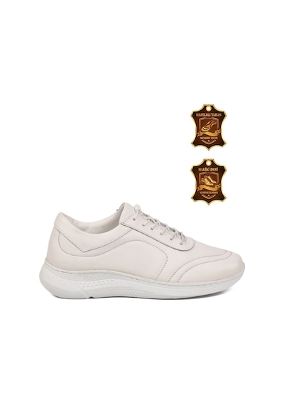 Voyager Beyaz Hakiki Deri Hafızalı Taban Lastik Bağcıklı Kadın Casual Ayakkabı Sneaker 8439 Z Voyager Beyaz Hakiki Deri Hafızalı Taban Lastik Bağcıklı Kadın Casual Ayakkabı Sneaker 8439 Z