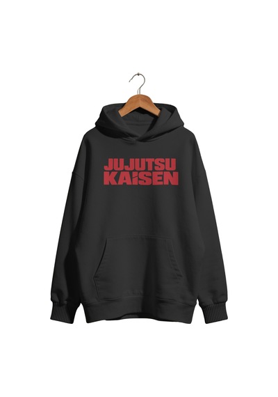 Sevbano Jujutsu Kaisen Itadori Yuji Anime Baskılı Unisex Oversize Premium Siyah