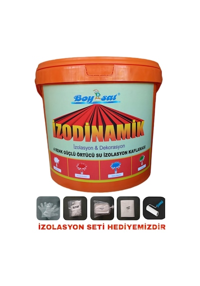 İzodinamik 4 Renk Güçlü Örtücü Silikonlu Su İzolasyon Kaplaması 1