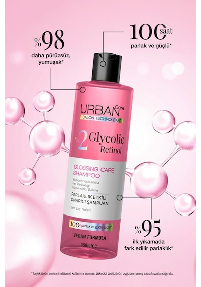 Urban Care Glycolic Retinol Parlaklık Etkili Onarıcı Saç Bakım Şampuanı-350ml-gloss