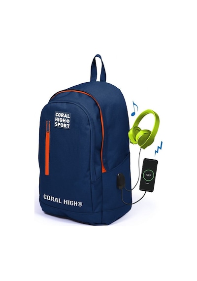 Coral High Sport Lacivert İlkokul Ortaokul Lise Çanta Seti