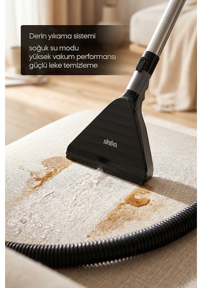 Scc-7609 Gri Koltuk, Halı Yıkama Ve Leke Çıkartma Makinesi 18kpa