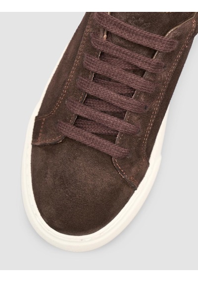 Monamae %100 Hakiki Süet Deri Kahverengi Kadın Sneaker Kahverengi