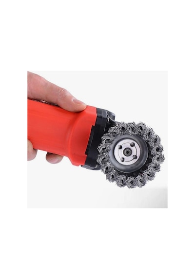 Siyah Burgulu Çanak Tel Fırça 100 Mm