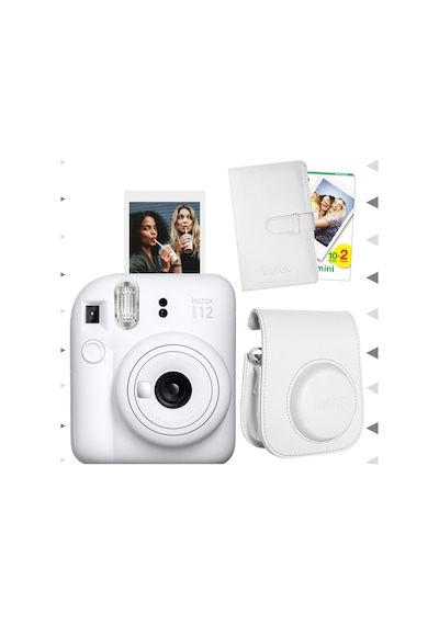 Fujifilm Instax Mini 12 Fotoğraf Makinesi + 20'Li Film + Laporta Albüm + Deri Kılıf Seti