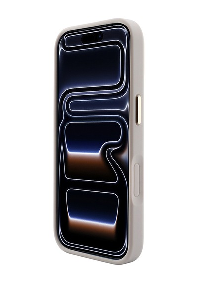 Apple iPhone Uyumlu 18 Pro Max Kılıf Guess Lisanslı M-safeli Yazı Logolu C-magnet Pu Deri Peony Kapak Pembe