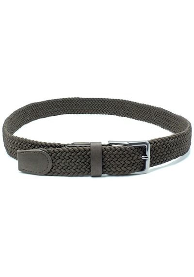 Livze Örgü Lastik Kemer 3,5cm - Şort Kemeri - Kot Kemeri - Kanvas Pantolon Kemeri - Kahverengi Kahverengi
