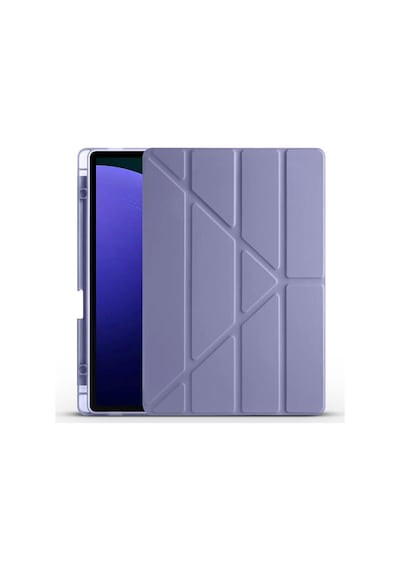 Galaxy Uyumlu Tab S10 Plus Kılıf Zore Tri Folding Kalem Bölmeli Standlı Kılıf Klasik