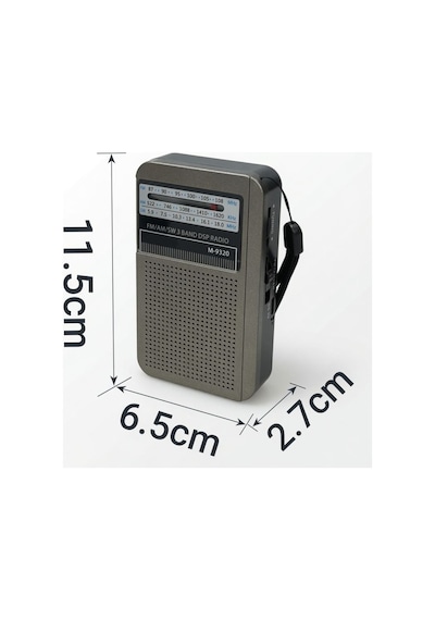 Şarj Edilebilir 3 Band Dsp Radyo - Fm/am/sw Taşınabilir Cep Radyosu Uzun Pil Ömrü