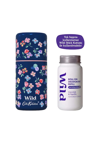 Wild Antiperspirant Roll On Coconut & Vanilla Refill Deodorant Yedek Dolum