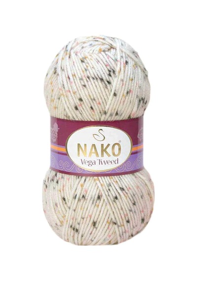 Tedar 5 Adet Vega Tweed Premium Akrilik El Örgü İpi Yünü No: 31752 Najmaddin (No:1) 8.5Cm X 10.5 Cm