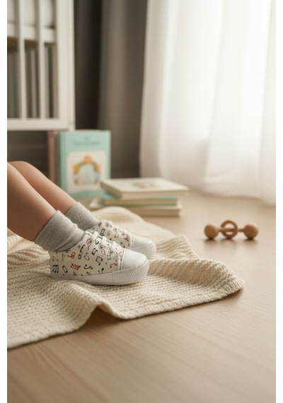 Balbeybi Bebek Klasik Müzik Notalı Ayakkabı Kaydırmaz Taban İlk Adım Ortapedik Yumuşak Taban Günlük Çok Renkli Balbeybi Bebek Klasik Müzik Notalı Ayakkabı Kaydırmaz Taban İlk Adım Ortapedik Yumuşak Taban Günlük Çok Renkli